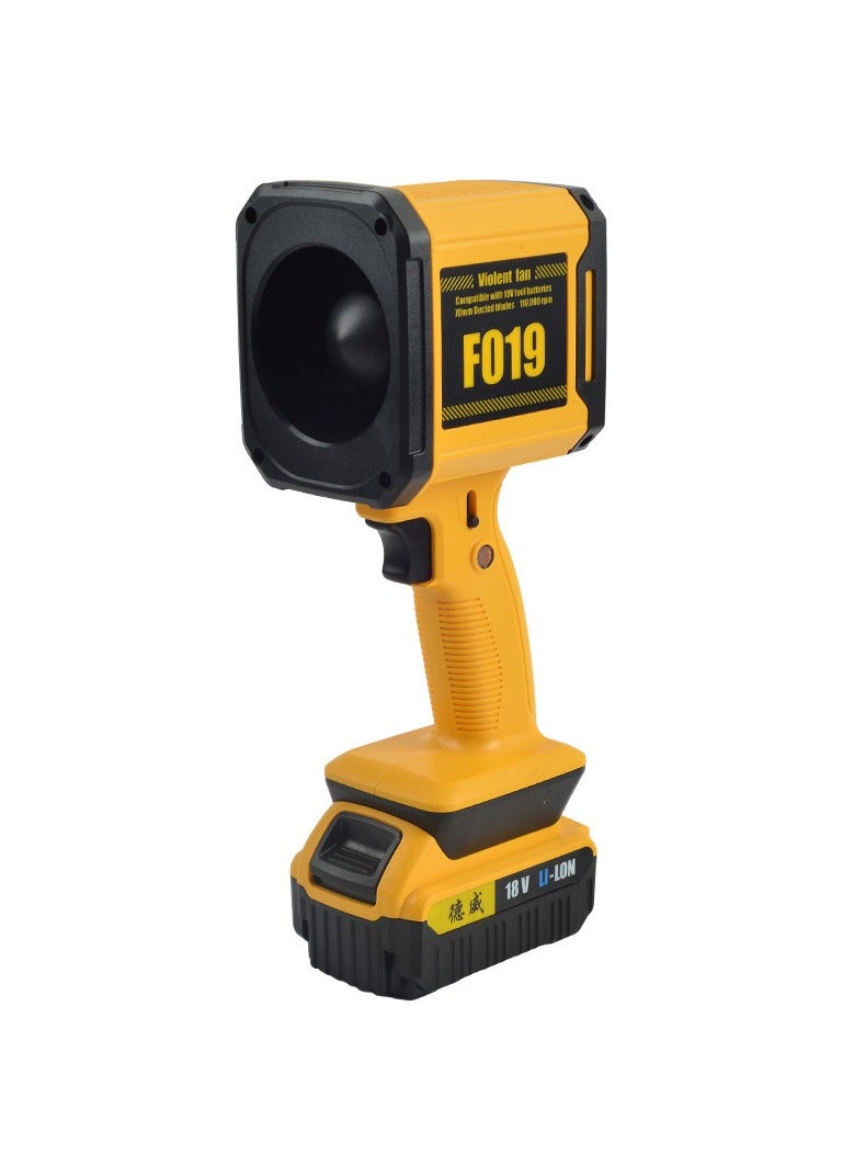 بلو فاير مروحة توربينية محمولة لاسلكية Violent Fan F019 – منفاخ هواء قوي 1000 واط مع سرعة رياح قابلة للتعديل حتى 45 م/ث، بطارية 18 فولت متوافقة مع Makita / Bosch / Milwaukee / Dewalt – مكنسة هواء كهربائية لتنظيف الكمبيوتر ولوحة المفاتيح والسيارة والتخييم والاستخدام الخارجي - Image 1