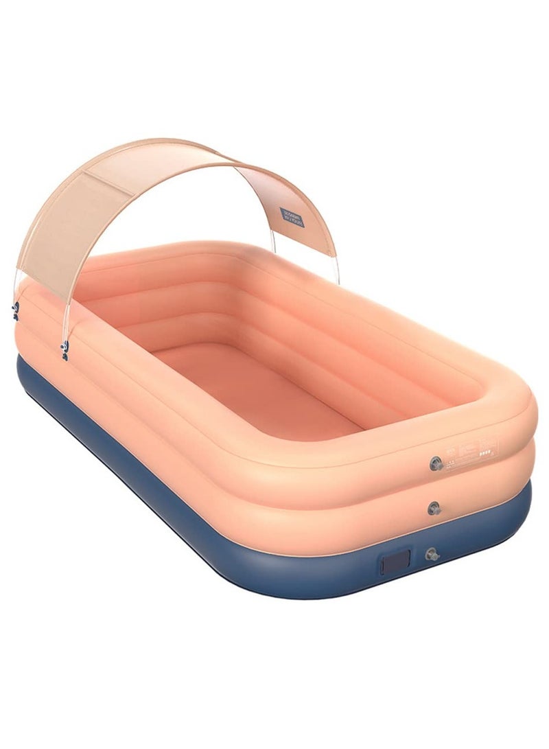 Large Inflatable Swimming Pool with Shade Wireless Auto Inflatable Swimming Pool Household Children's Swimming Pool - Image 1