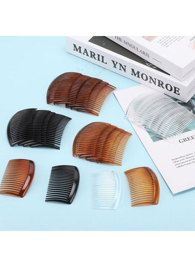 BTYMS - 24 Pcs Plastic Hair Side Combs French Twist Comb with 23 Teeth Fine Hair Clips Decorative Hair Combs for Women - Image 1