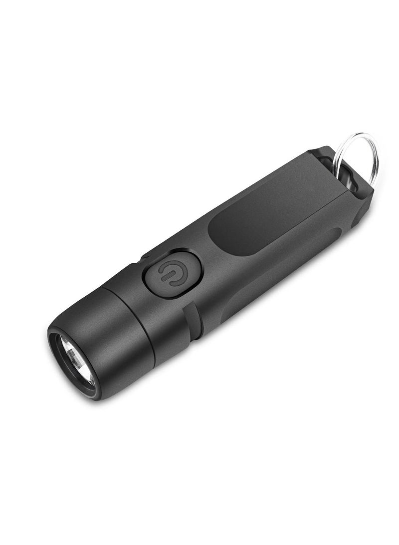 650 Lumens Rechargeable Keychain Flashlight, EDC Pocket Flashlight Mini High Pocket-Sized for Camping Outdoors Emergency - Image 1