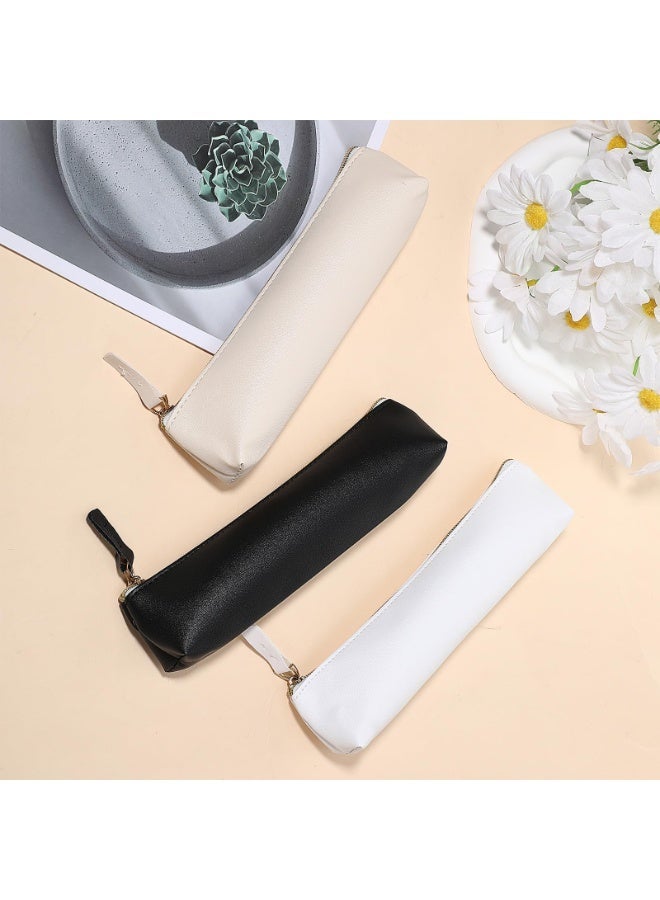 3Pcs Mini Leather Cosmetic Pouches, Portable Small Makeup Coin Bags for Women, Travel Purse Storage Organizer for Cosmetics - Image 3