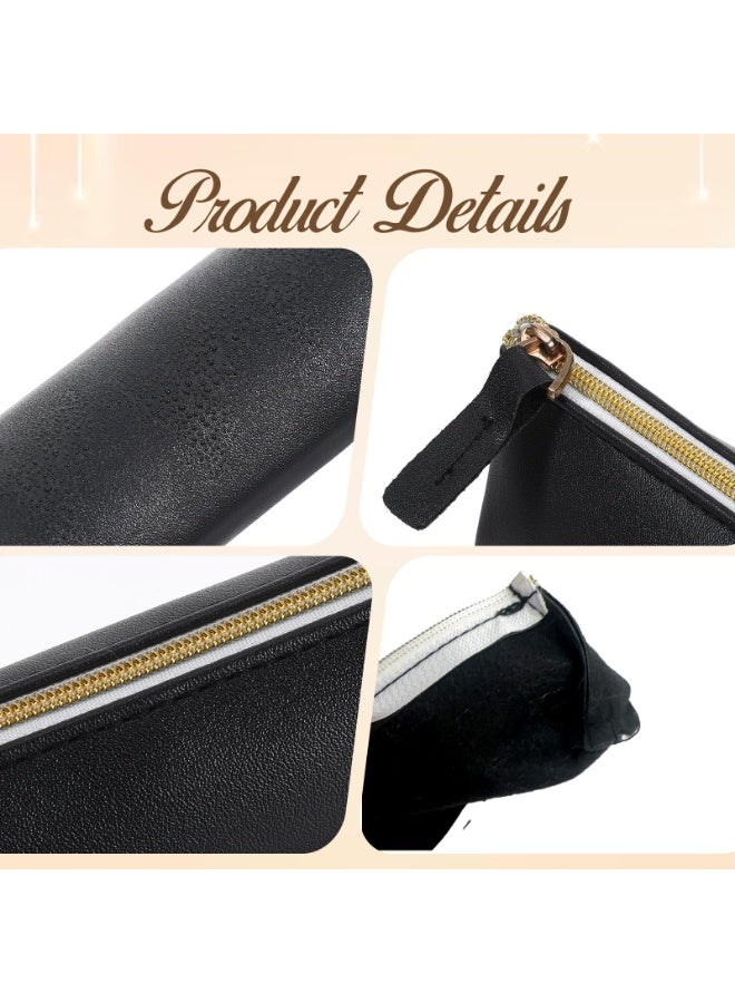 3Pcs Mini Leather Cosmetic Pouches, Portable Small Makeup Coin Bags for Women, Travel Purse Storage Organizer for Cosmetics - Image 4