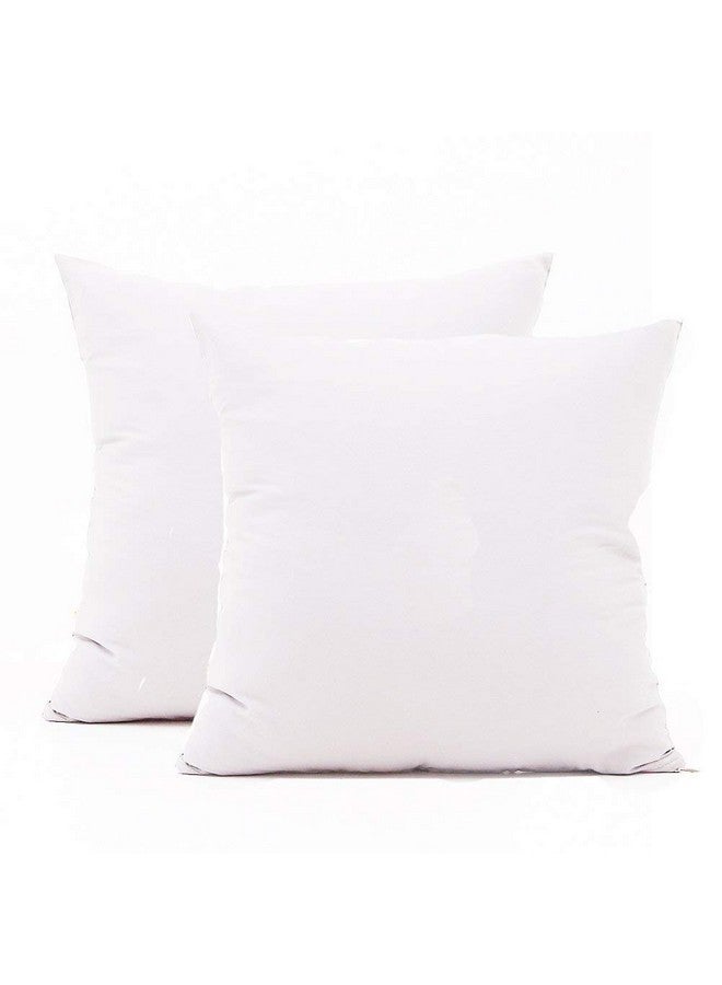 TAOSON TAOSON Set of 2 , 100% Cotton Soft Square Decorative Throw Pillow Protector Pillow Covers Sofa Solid Colors Couch Cushion Pillowcases with Hidden Zipper Only Cover No Insert - White 20 x 20 inch - Image 1