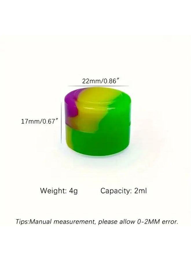 10pcs Assorted Colors Silicone Mini Storage Box For Cream Spice Portable Home Outdoor Travel Gift - Image 3