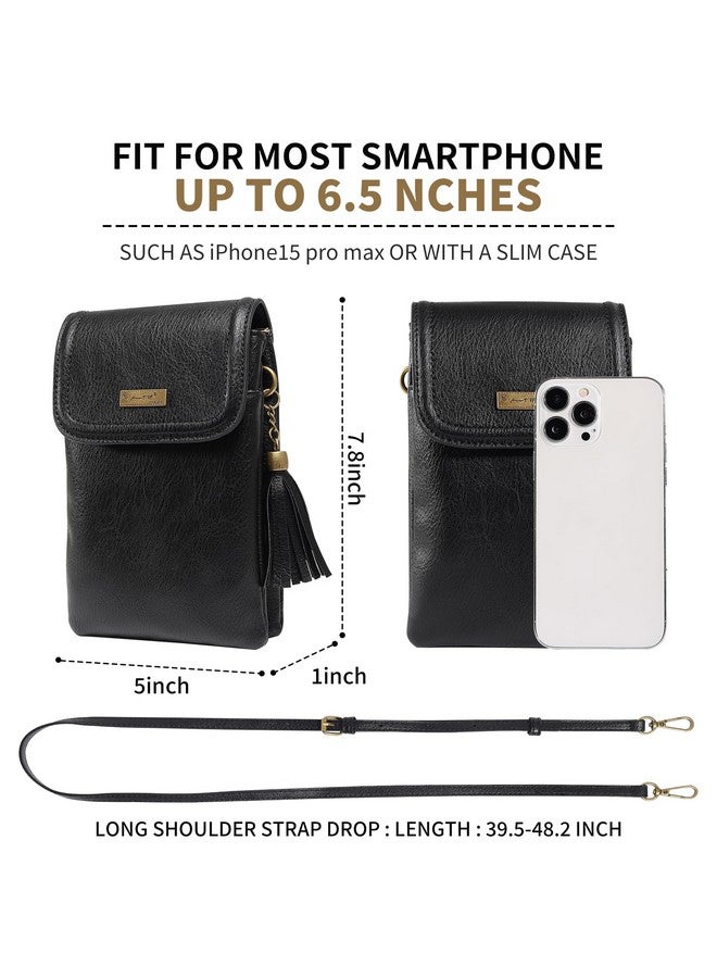 AnsTOP Small Crossbody Bags For Women Crossbody Cell Phone Bag Tassel Wallet Purses With 2 Strap Best Gift For Women - Image 3