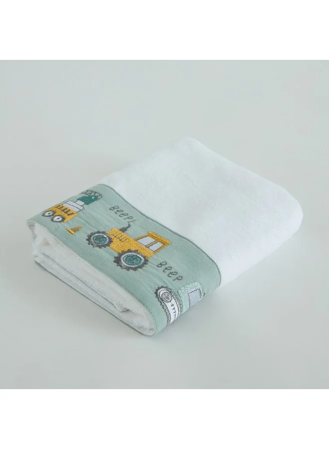 Home Box Grace Gearhead Beep Beep Turkish Cotton Kids Hand Towel 50 x 80 cm