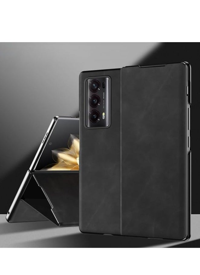General The phone case is compatible with the Honor Magic V2, the luxurious Nappa leather magnetic book style flip holder protects the phone case for the Honor Magic V2  - Image 1
