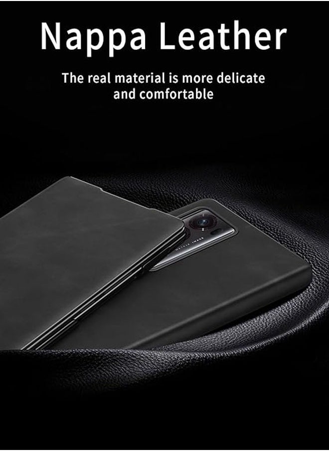 General The phone case is compatible with the Honor Magic V2, the luxurious Nappa leather magnetic book style flip holder protects the phone case for the Honor Magic V2  - Image 4