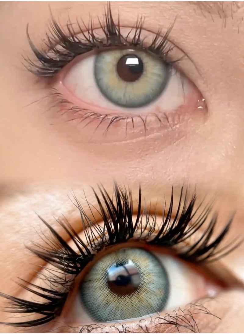 Unibling - Unibling Oasis Jade Yearly Colored Contact Lenses, Unisex Cosmetic Contact Lenses, Enlargement Collection, Green Lenses, With Case - Image 1