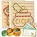 CHEROSIN 2Pack Wooden Geoboard Montessori Toys Wood Geo Board Manipulative Geoboards for 4 5 6 Year Old Kids with Pattern Cards and Rubber BandsBrain Teaser STEM Toy for Boys Girls Ages 36 - Image 2
