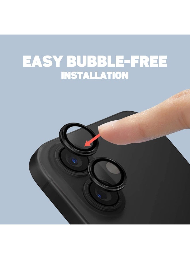 FITIT حماية عدسة الكاميرا لجهاز آيفون 16/16 بلس – زجاج مقسى 9H مع حلقة ألمنيوم، مضاد للبصمات، سهل التركيب – فيتت - Image 5