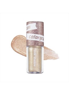 Milk Bling Shadow - 10 Final Pearl | Pigmented liquid glitter eyeshadow, Long-lasting shimmer for daily and party makeup, Multi-dimensional sparkling metallic finish, Opaque coverage, Quick