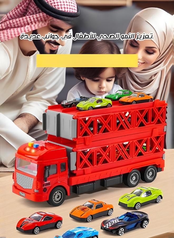 مجموعة لعب مركبة متحولة مع قاذفة سيارات - لعبة حركة ديناميكية - Image 2