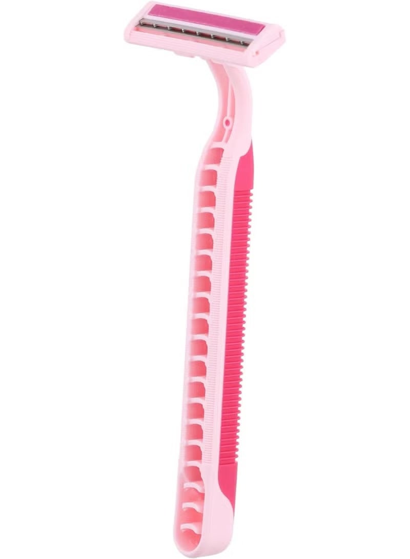 بلو تو بلس شفرات حلاقة نسائية للاستعمال الواحد – 5 قطع (لون وردي) - Image 2