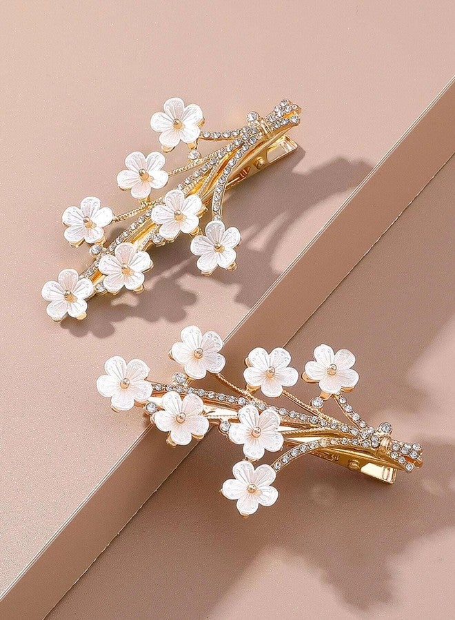 VSAKSH 2 Women's Bridal Rhinestone Crystal Hair Clips Hair Pins Wedding Hair Accessories Hair Pin Bride Barrette For Girls & Women - Image 1