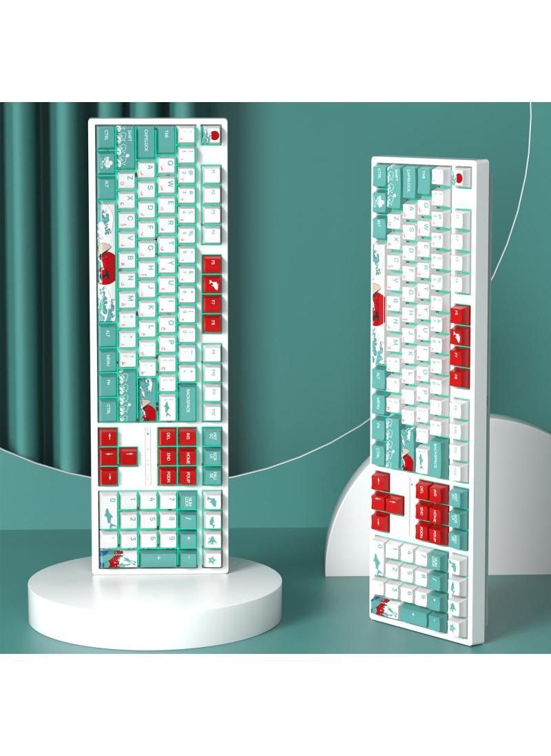 Generic - Red Axis Mechanical Keyboard Arabic E-sports Gaming Keyboard - Image 1