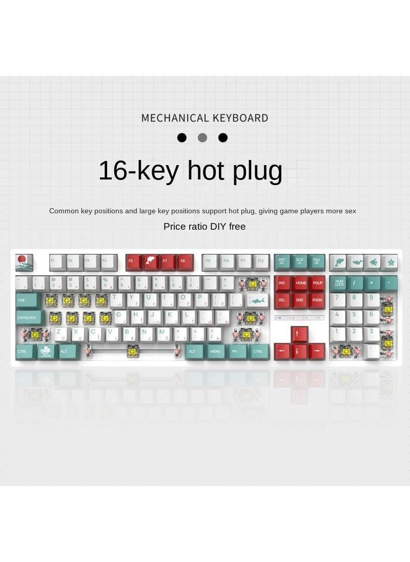 Generic - Red Axis Mechanical Keyboard Arabic E-sports Gaming Keyboard - Image 1