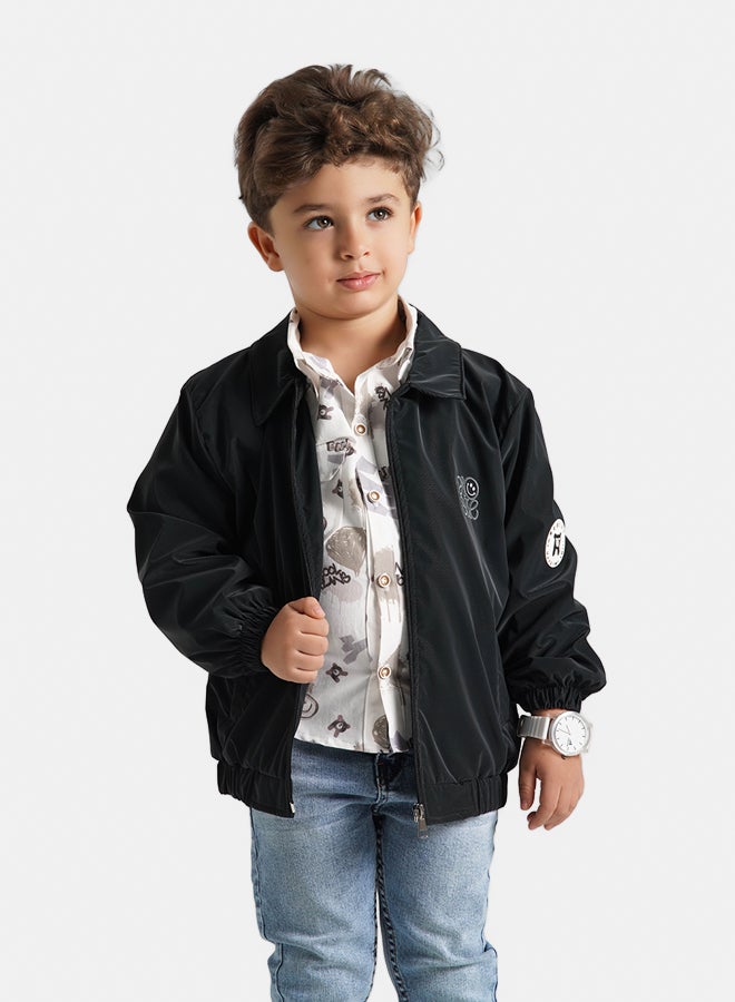 ريمينت جاكيت للاولاد خفيف للربيع اسود - Image 1