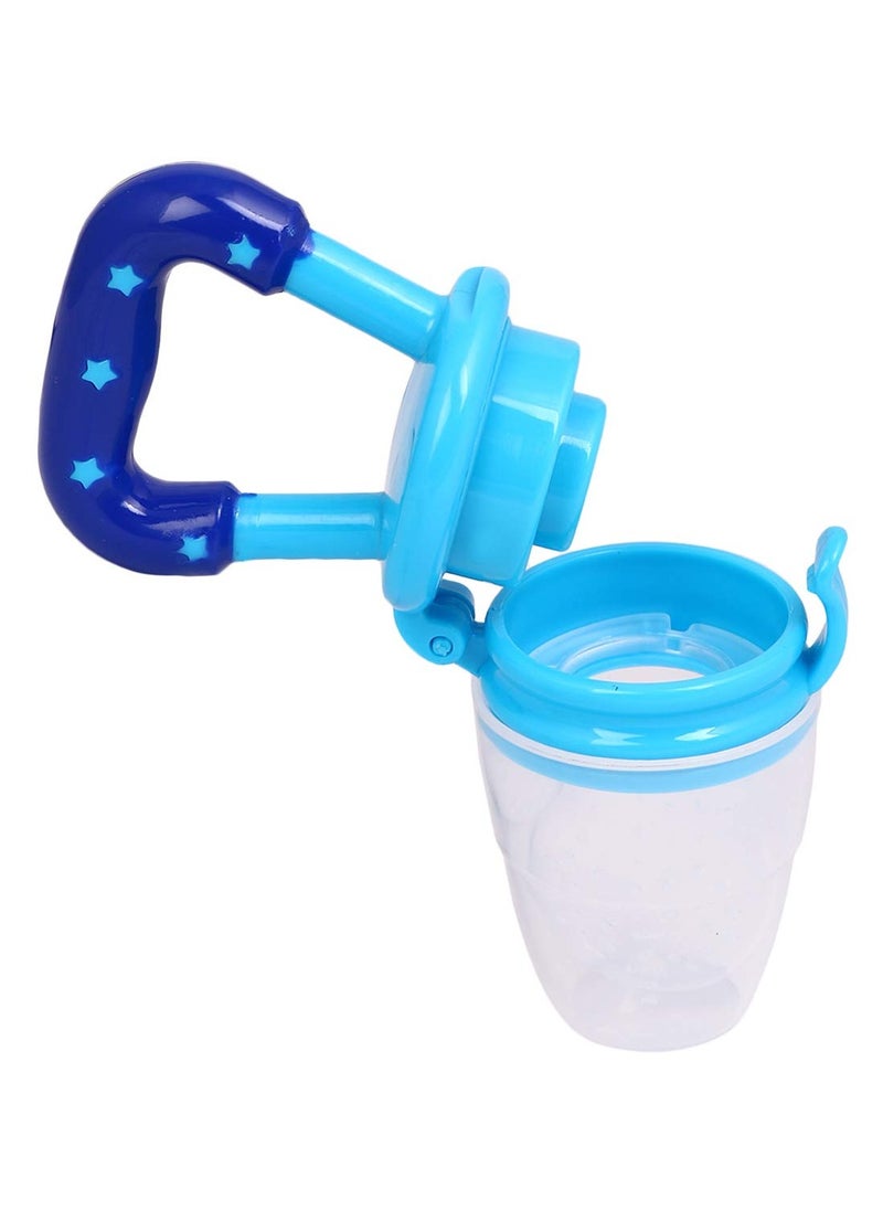 Pack Of 1 BPA Free Silicone Veggie Feed Nibble For Baby, M Size, 6 - 9 Months, Blue