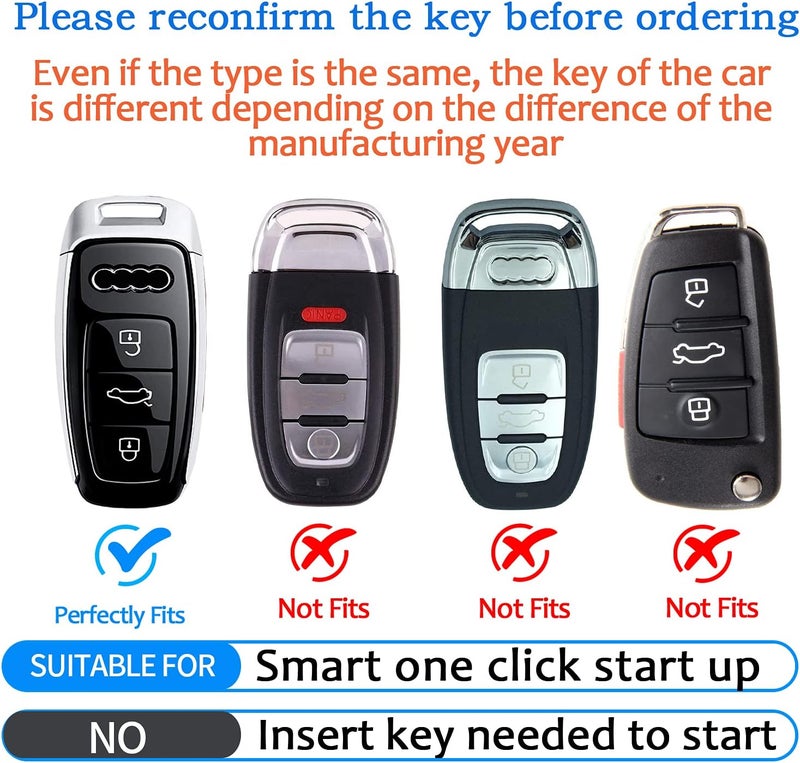 Tukellen Pink Leather Key Fob Cover for Audi - Image 2