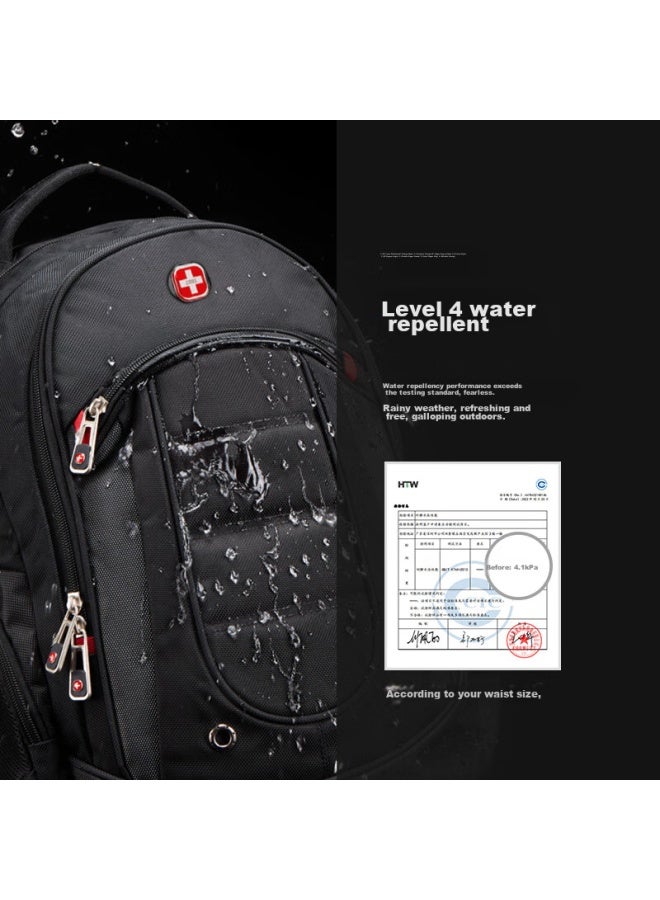 CROSS+GEAR Crossgear Swiss Business Cross Medal Backpack For Men, Large Capacity Travel Bag, 17.3-inch Laptop Bag, Student Schoolbag - Image 4