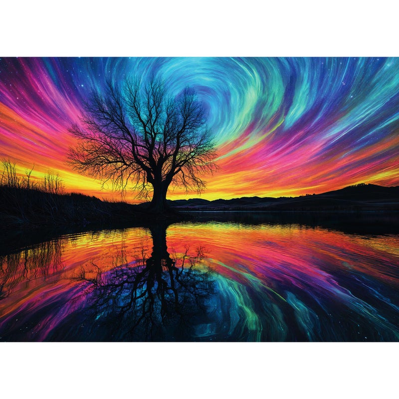 lamplig Puzzles for Adults 1000 Pieces Tree of Life Aurora Jigsaw Puzzles 1000 Pieces Puzzles with Letters on Back Hard Challenging 1000 Piece Puzzle for Gift 276x205 inch 11 Poster - Image 3