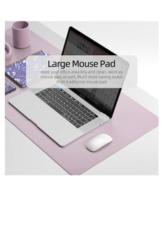 Cool Baby COOLBABY Multifunctional Office Desk Pad, Ultra Thin Waterproof PU Leather Mouse Pad, Dual Use Desk Writing Mat for Office/Home(90 * 45 CM，Gold + Pink)  - Image 2