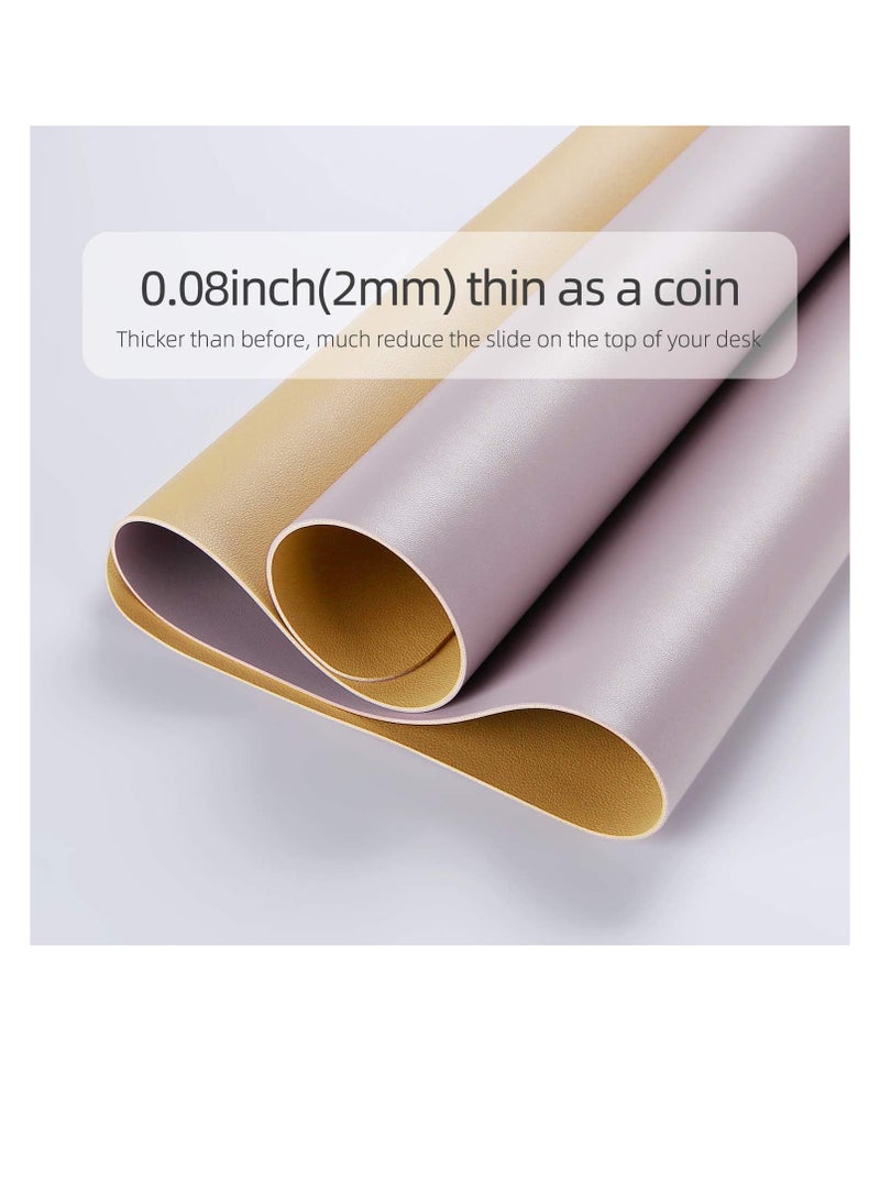 Cool Baby COOLBABY Multifunctional Office Desk Pad, Ultra Thin Waterproof PU Leather Mouse Pad, Dual Use Desk Writing Mat for Office/Home(90 * 45 CM，Gold + Pink) - Image 3