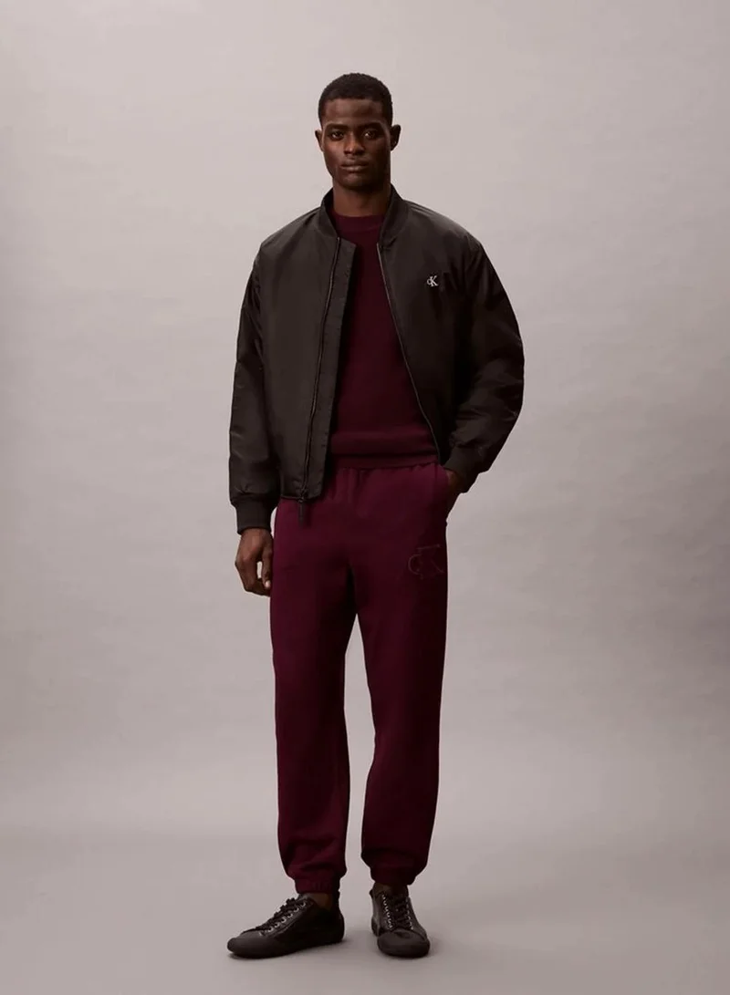 Fleece Monogram Logo Patch Joggers