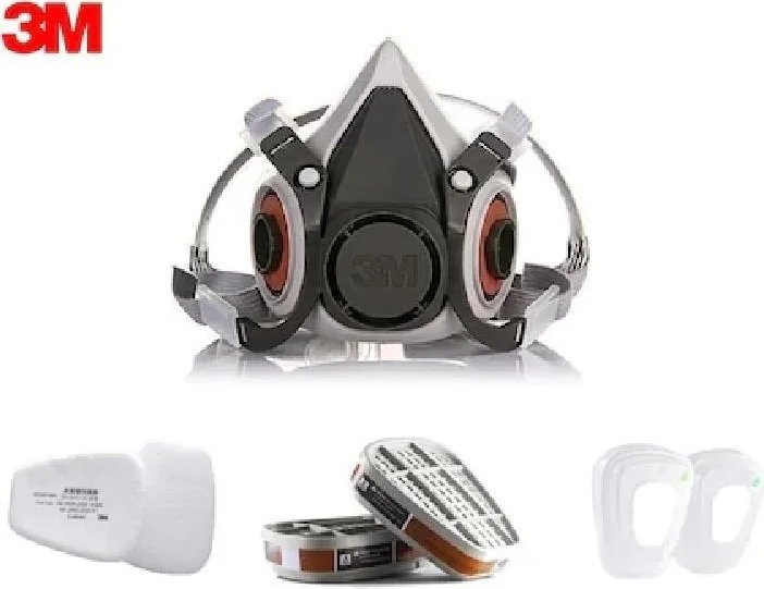 3M 6200 Half Face Mask + 6057 Abe Filter + 5925 P2 Filter + K501 Cover