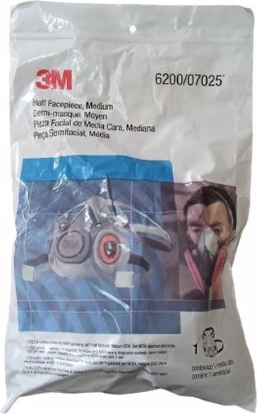 3M 6200 Half Face Mask + 6057 Abe Filter + 5925 P2 Filter + K501 Cover