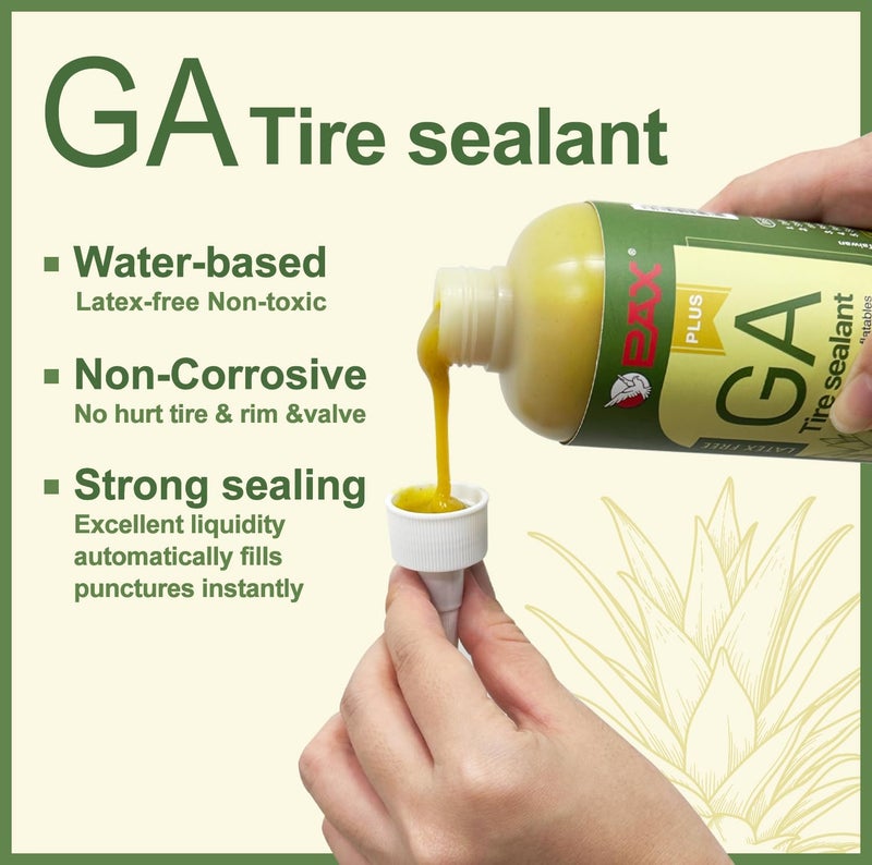 Pax 180ml GA Tire Sealant, Flat Prevention Savior, Strong Sealing, Non-corrosive, Suit for All Motorcycles & Bicycles, Clincher, Tubular, Tubeless. with Conduit & A-Type Tool - Image 3