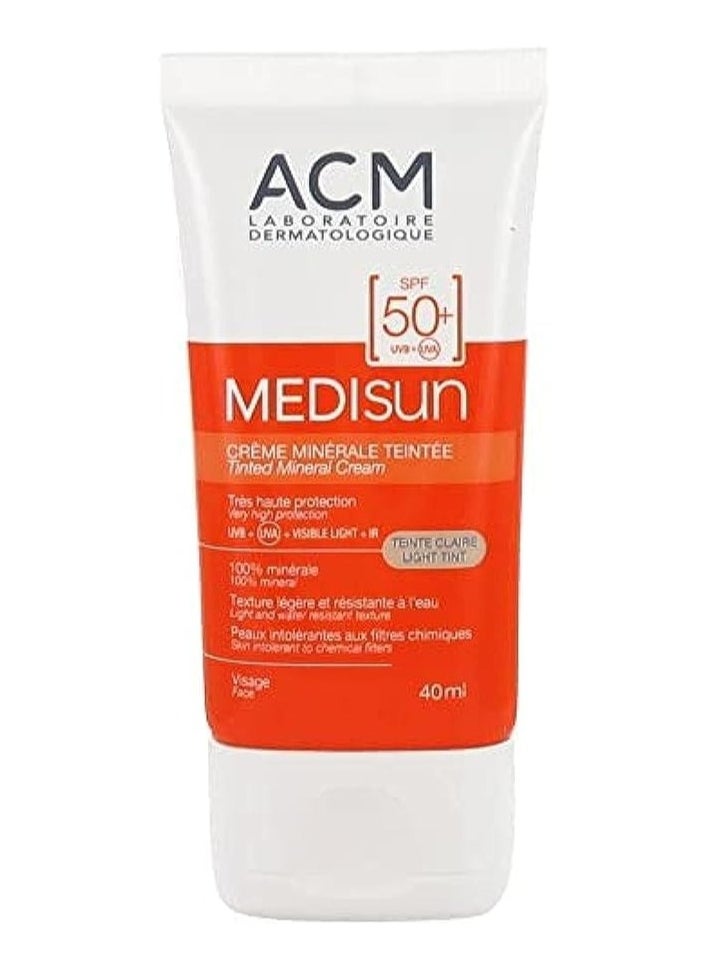 ACM Laboratoire dermatologique Laboratoire ACM Medisun Tinted Mineral Cream SPF50+ Light Tint 40ml  - Image 1