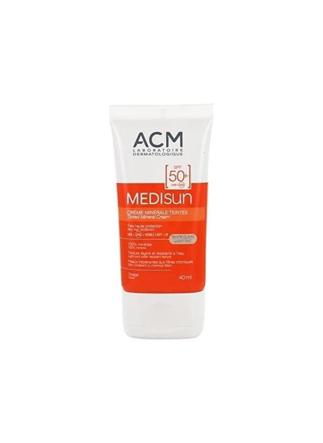 ACM Laboratoire dermatologique Laboratoire ACM Medisun Tinted Mineral Cream SPF50+ Light Tint 40ml  - Image 2