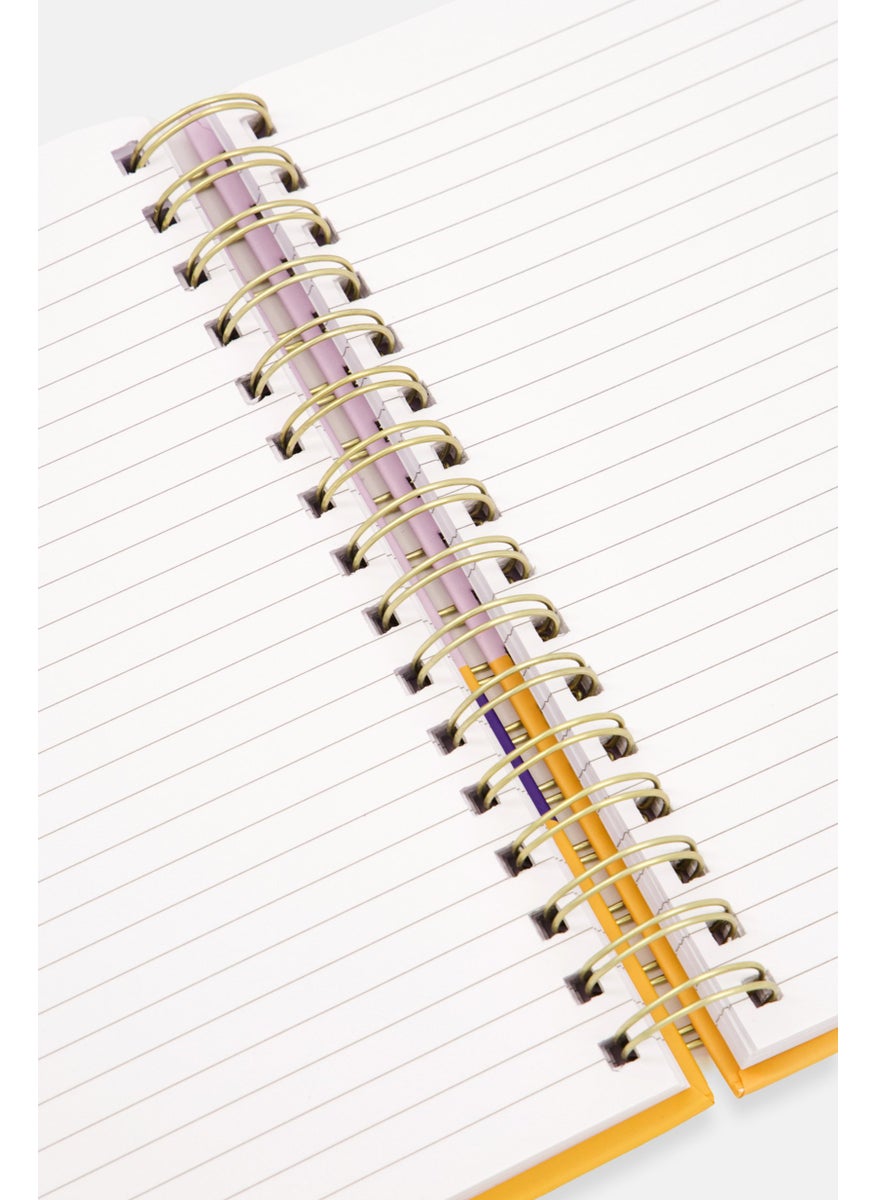 Paperbuzz Flower Print Spiral Notebook, Purple Combo  - Image 2