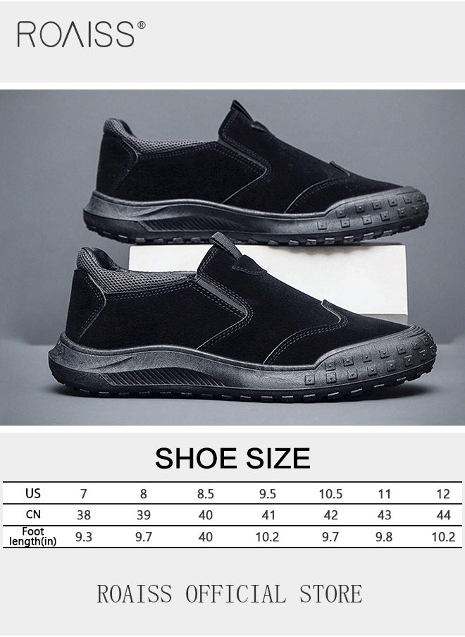 roaiss - Minimalist Lightweight Sneakers for Men Breathable Soft Sole Anti Slip Shock Absorption Outdoor Sports Driving Shoes Mens Casual Low Top Elastic Wear Resistant Running Shoes - Image 1