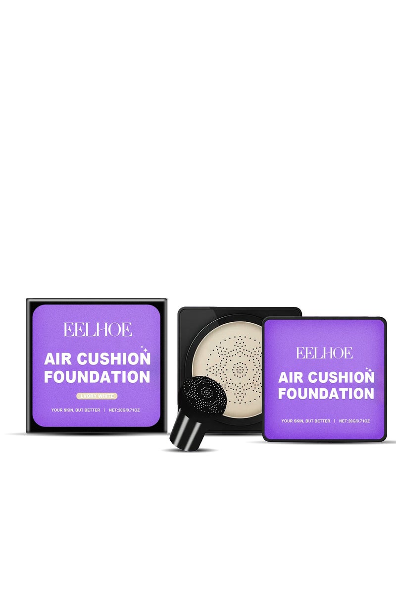 EELHOE Air Cushion Foundation, Serentia Cream Flawless Radiant Skin Instantly, Serenita BB Cream Korean, Weightless Air Dry CC Creams, Glass Skin Korean Coverage Foundation, Moisturizing, Long Lasting Waterproof Matte - Image 1