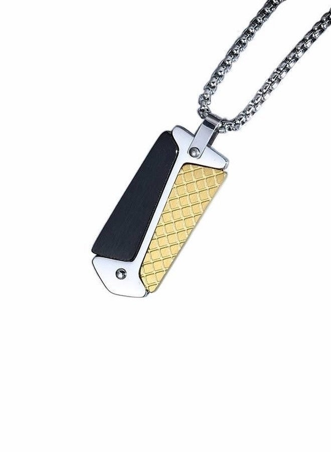 بريتاي قلادة رجالية من الاستانلس ستيل – تصميم بنطلون متشقق كلاسيك، مضاد للحساسية ومقاوم للحرارة، سلسلة 60 سم للارتداء اليومي/العمل/المناسبات - Image 3