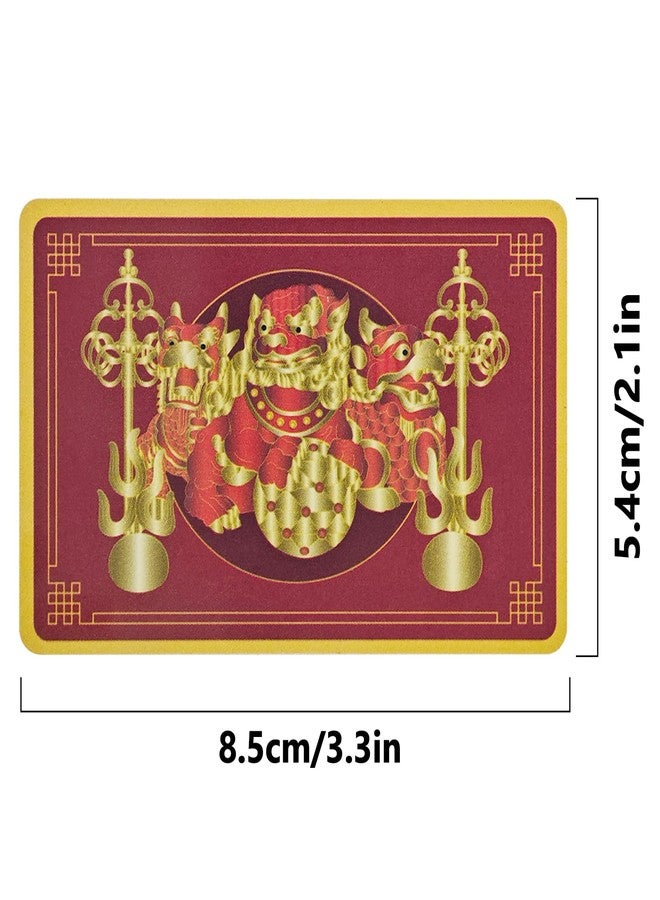 Fengshuibringluck Feng Shui 3 Celestial Guardians Card with Ksiddigarbha's Implements Good Luck and Fortune Warding Off Evil New Year Amulet Plastic Card - Image 2
