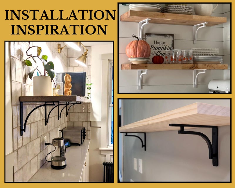 Balin Designs Classic Black Heavy Duty Shelf Brackets 12 inch by Balin Designs – L Bracket, Wall Mounted Support, Shelving Metal Bracket, Decorative Shelf Brackets, with Hardware Included, Set of 2 - Image 4