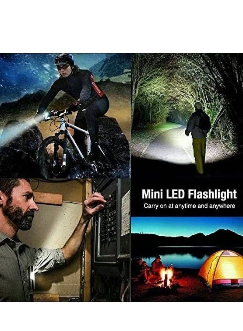 JAJEEK LED Flashlight Rechargeable USB Torch – Mini Portable Pocket Flashlight, Super Bright Handheld Light, COB Side Searchlight, High Lumens, Zoomable, Ideal for Emergency, Camping & Outdoor Activities - Image 3