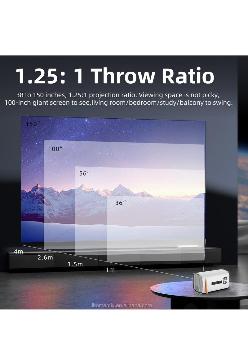 Joshberg Smart HD Projector Mini Multi-functional Portable HD video Projector for Home Gaming Hotels and Apartments - Image 3