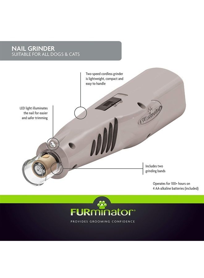 Furminator Nail Grinder Professional Grooming Tool for Pets, 8" L,Gray - Image 4