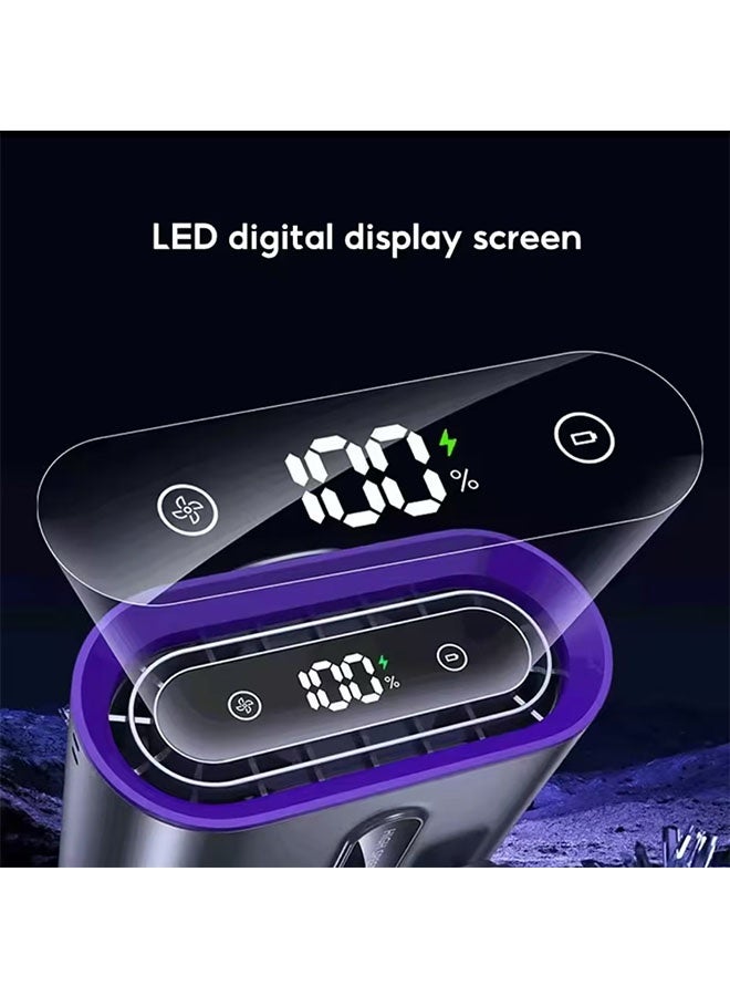 JCB CHIC 6000mAh Portable Mini Waist Clip Fan,Personal Fan Rechargeable with up to 20H of Working Time,Flashlight Hands-Free Hanging Neck Fans, Wearable Belt Fans for Camping(DYSS-9) - Image 2