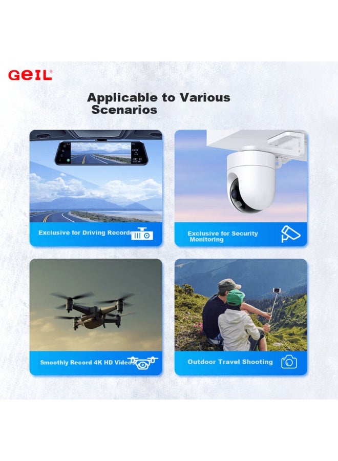 Geil 32gb Tf Memory Card U3 Class10 Highly Durable For Phones/cameras/dash Cams/security Cameras Blue And White - Image 5