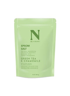 Dr. Natural Dr Natural Epsom Salt  Bath Salts for Stress Relief  Relaxing Softening Epsom Salt Bath Soak  Magnesium Boost  Green Tea and Chamomile  15 oz 