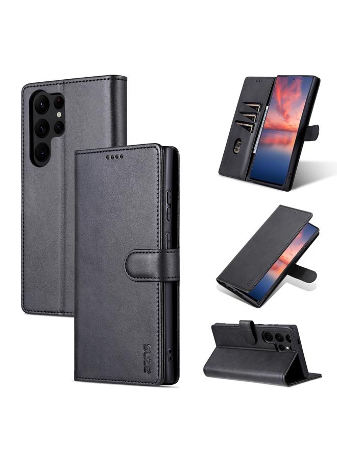 The Bros Case For Samsung Galaxy S24 Ultra 5G Skin Feel Calf Texture Flip Leather Phone Case