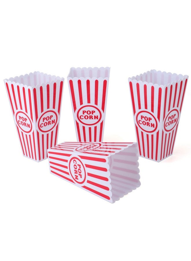Tebery 20 Pack Plastic Open-Top Popcorn Boxes Reusable Movie Theater Style Popcorn Container Set -7.7" Tall x 4" Square - Image 3