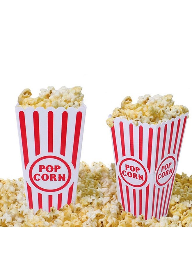 Tebery 20 Pack Plastic Open-Top Popcorn Boxes Reusable Movie Theater Style Popcorn Container Set -7.7" Tall x 4" Square - Image 5