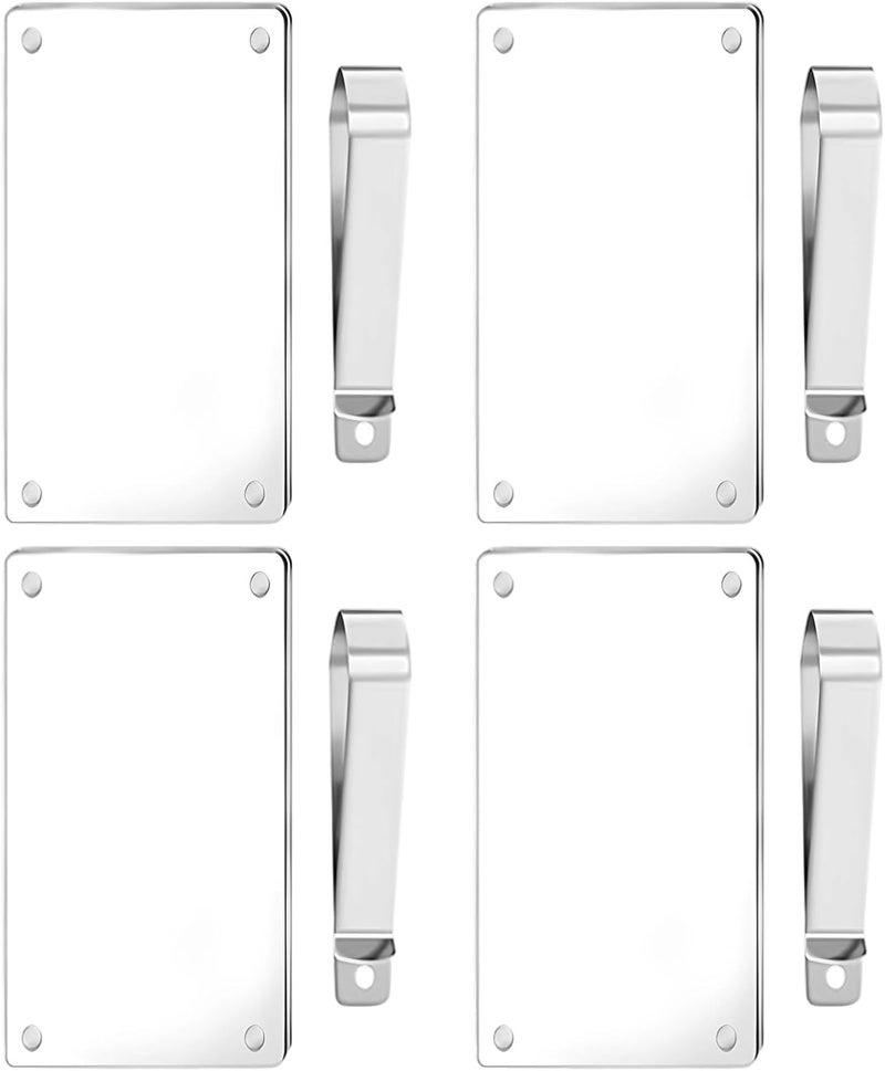 Acrylic Car Picture Frame, 4 Pcs Clear 3.54 X 2.36 in Photo Holder with Clip for Sun Visor, Horizontal & Vertical Display, Non-Yellowing, for Photos, Vehicle, Home - Image 1